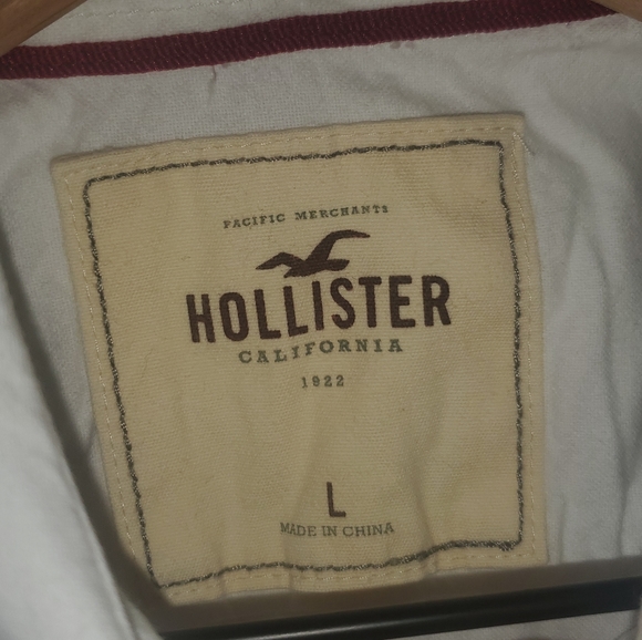 Hollister Wmns White Button Down Long Sleeve Shirt - Picture 7 of 7